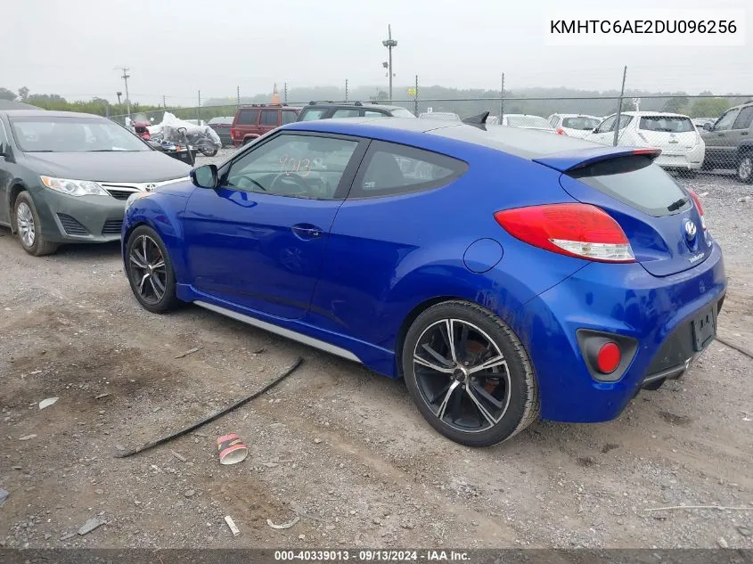 KMHTC6AE2DU096256 2013 Hyundai Veloster Turbo W/Black