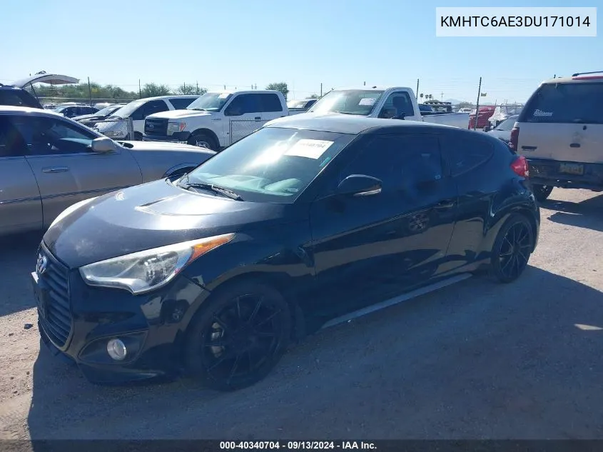 KMHTC6AE3DU171014 2013 Hyundai Veloster Turbo W/Black