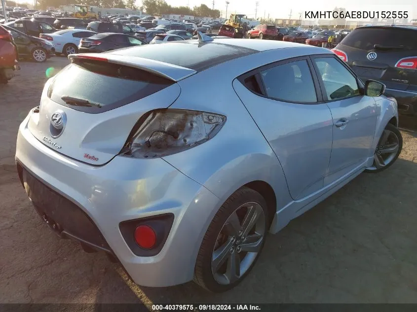 KMHTC6AE8DU152555 2013 Hyundai Veloster Turbo W/Black