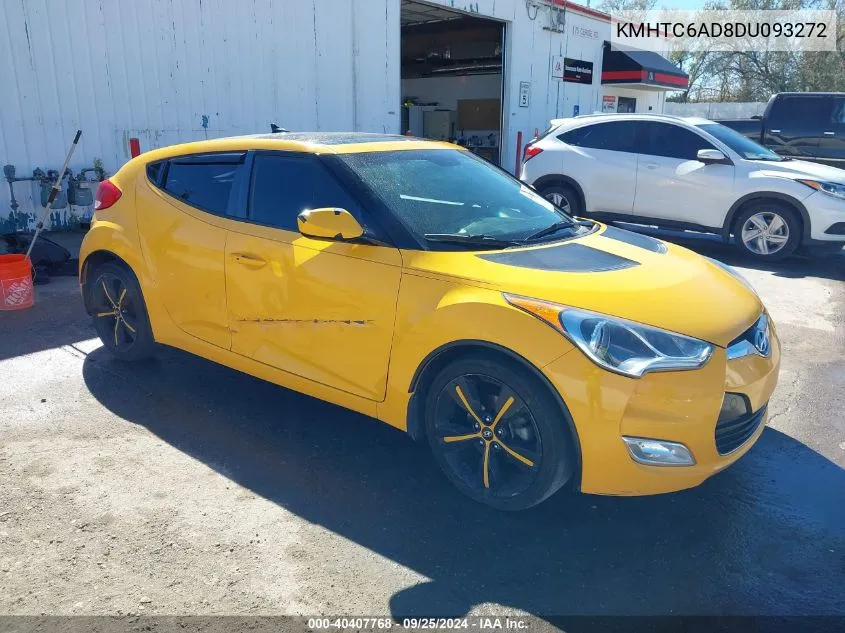 2013 Hyundai Veloster Base W/Black VIN: KMHTC6AD8DU093272 Lot: 40407768