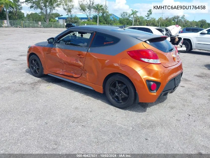 2013 Hyundai Veloster Turbo W/Black VIN: KMHTC6AE9DU176458 Lot: 40427531