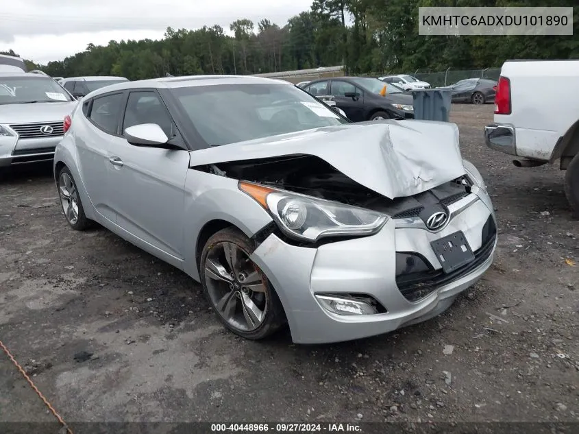 2013 Hyundai Veloster Base W/Black VIN: KMHTC6ADXDU101890 Lot: 40448966