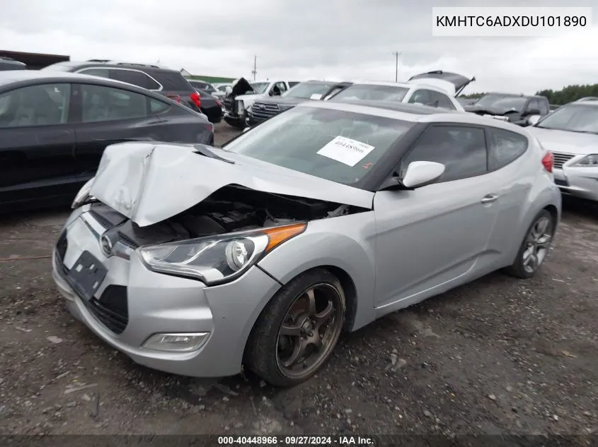 2013 Hyundai Veloster Base W/Black VIN: KMHTC6ADXDU101890 Lot: 40448966