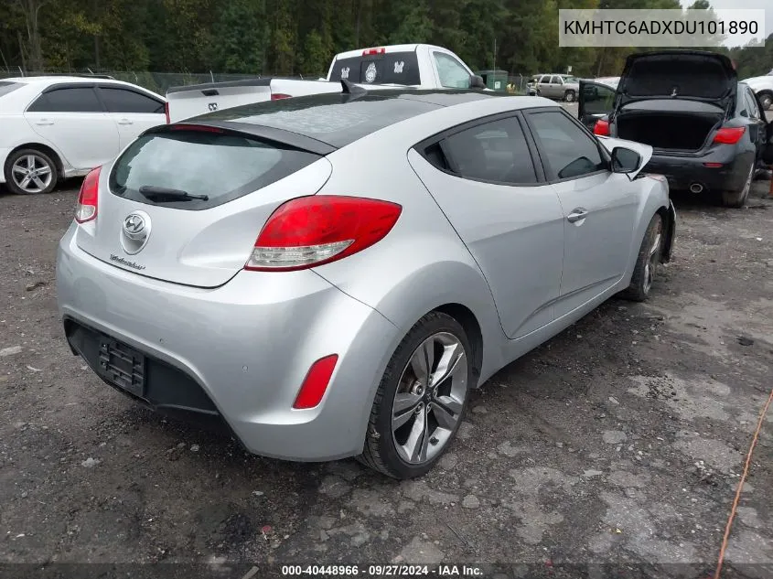 2013 Hyundai Veloster Base W/Black VIN: KMHTC6ADXDU101890 Lot: 40448966