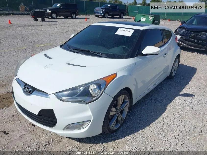 2013 Hyundai Veloster Base W/Gray VIN: KMHTC6AD5DU104972 Lot: 40518357