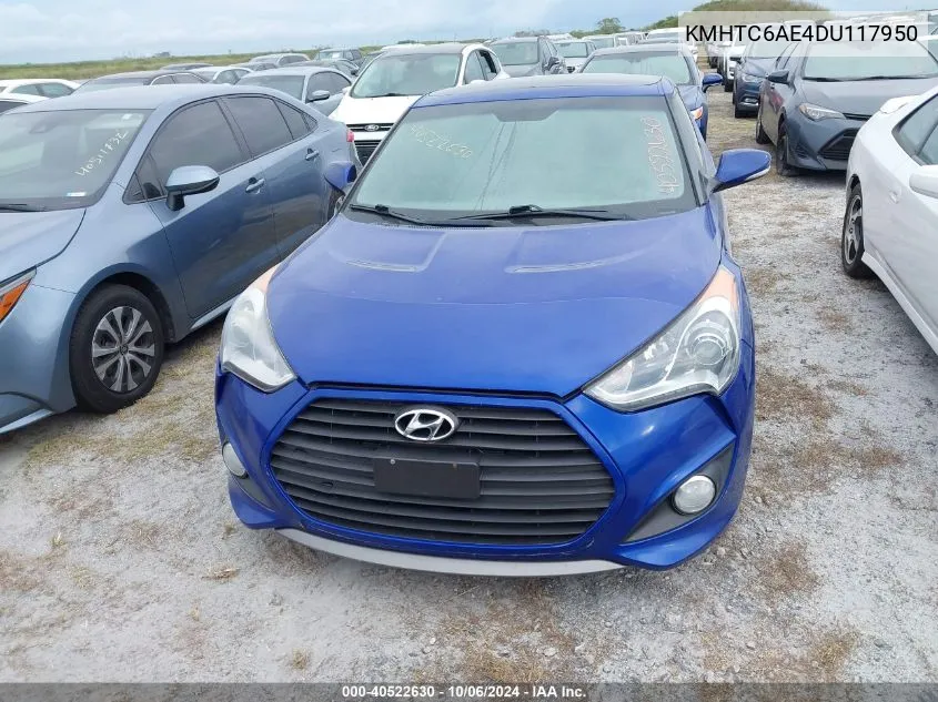 2013 Hyundai Veloster Turbo VIN: KMHTC6AE4DU117950 Lot: 40522630