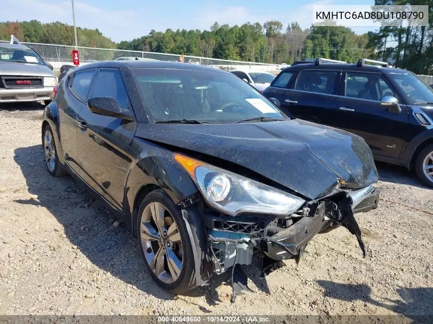 2013 Hyundai Veloster VIN: KMHTC6AD8DU108790 Lot: 40549650