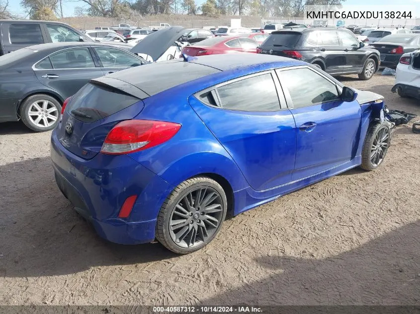 2013 Hyundai Veloster VIN: KMHTC6ADXDU138244 Lot: 40587312