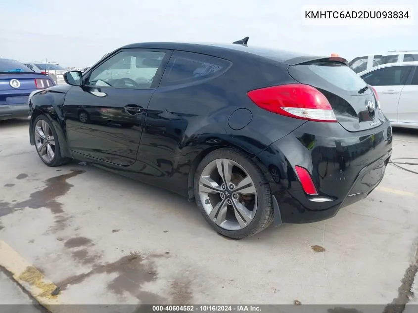 2013 Hyundai Veloster Base W/Gray VIN: KMHTC6AD2DU093834 Lot: 40604552