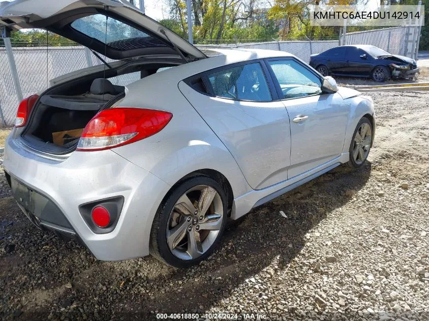 KMHTC6AE4DU142914 2013 Hyundai Veloster Turbo W/Blue