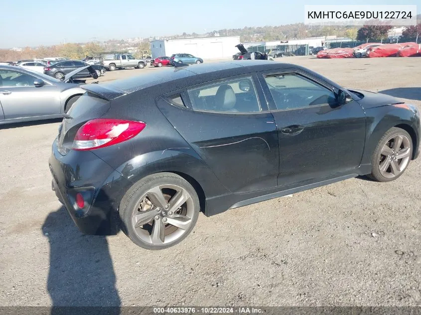 KMHTC6AE9DU122724 2013 Hyundai Veloster Turbo W/Blue