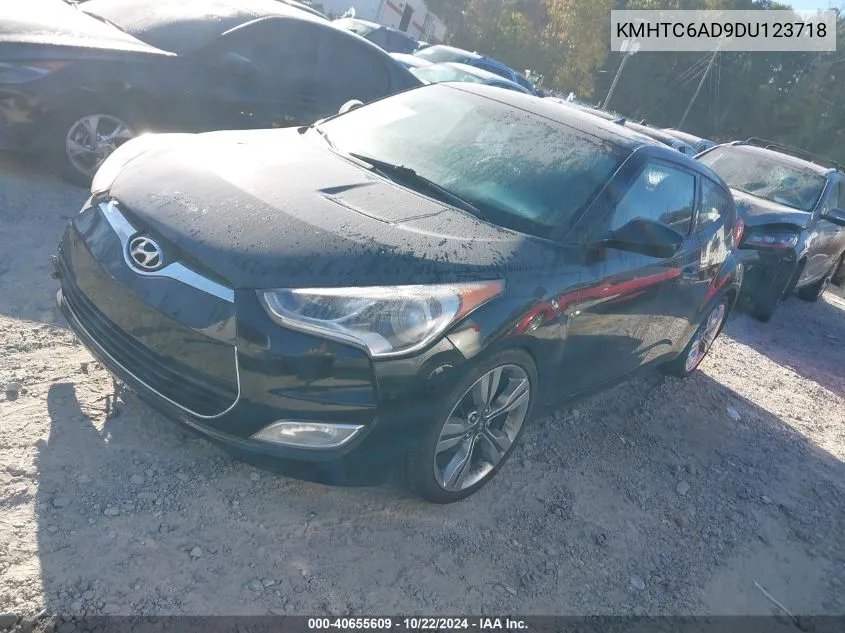 2013 Hyundai Veloster Base W/Black VIN: KMHTC6AD9DU123718 Lot: 40655609