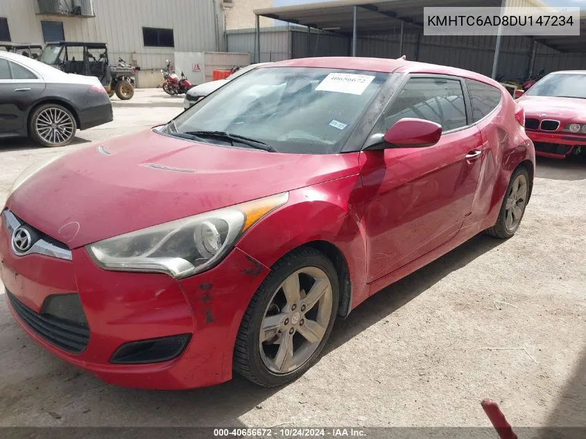 2013 Hyundai Veloster VIN: KMHTC6AD8DU147234 Lot: 40656672