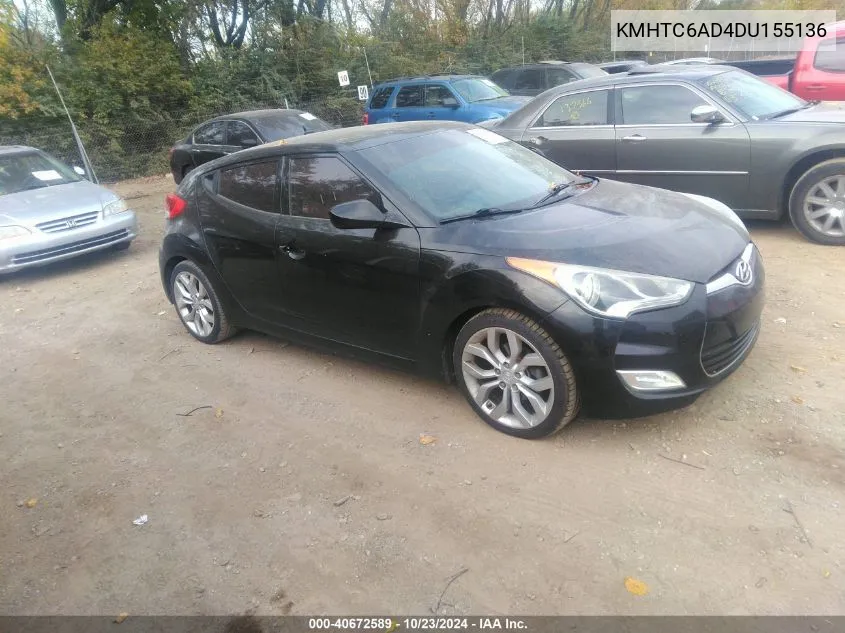 KMHTC6AD4DU155136 2013 Hyundai Veloster Base W/Gray