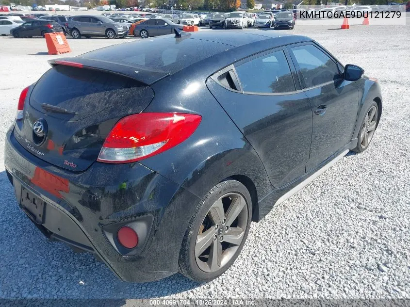 2013 Hyundai Veloster Turbo W/Black VIN: KMHTC6AE9DU121279 Lot: 40691704