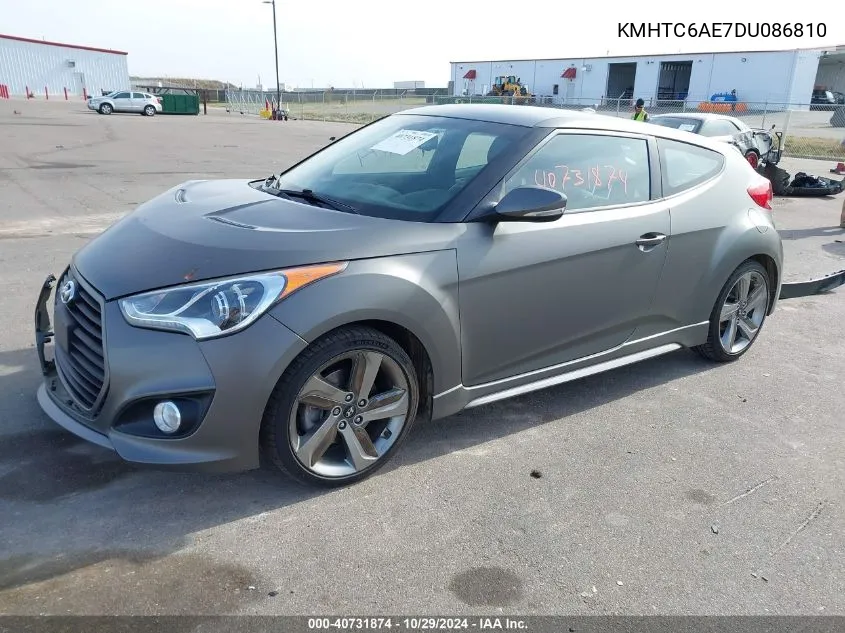 KMHTC6AE7DU086810 2013 Hyundai Veloster Turbo W/Black