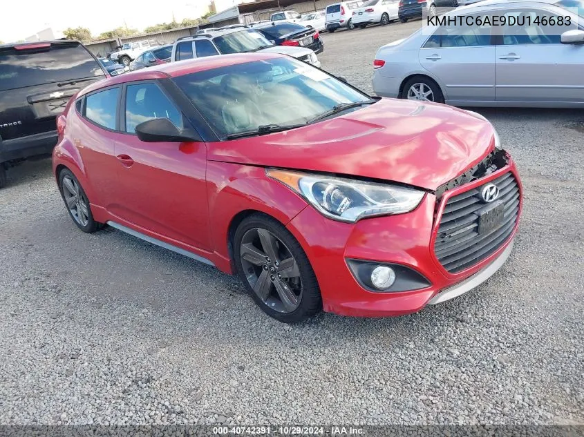 KMHTC6AE9DU146683 2013 Hyundai Veloster Turbo W/Black