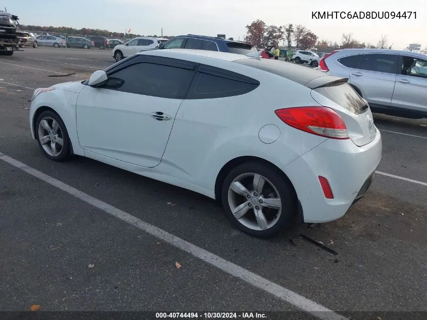 KMHTC6AD8DU094471 2013 Hyundai Veloster Base W/Gray