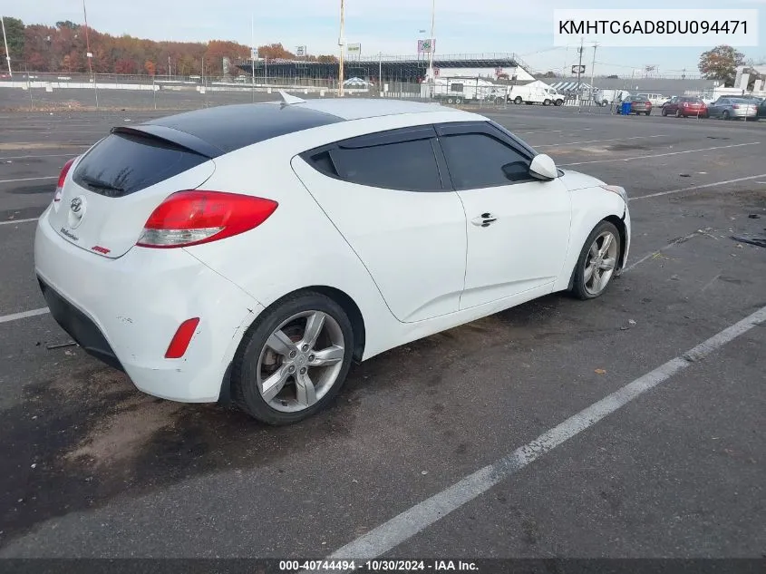 KMHTC6AD8DU094471 2013 Hyundai Veloster Base W/Gray