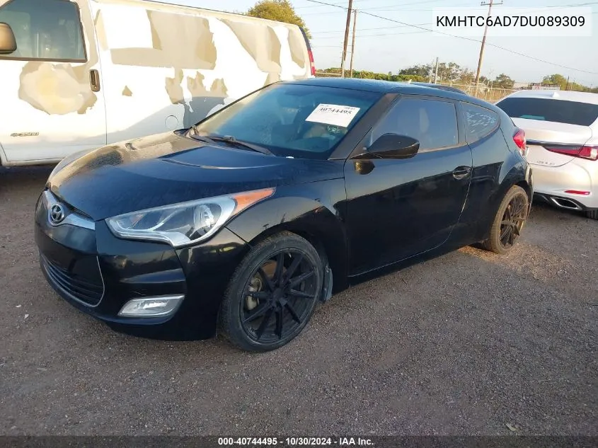 2013 Hyundai Veloster Base W/Gray VIN: KMHTC6AD7DU089309 Lot: 40744495