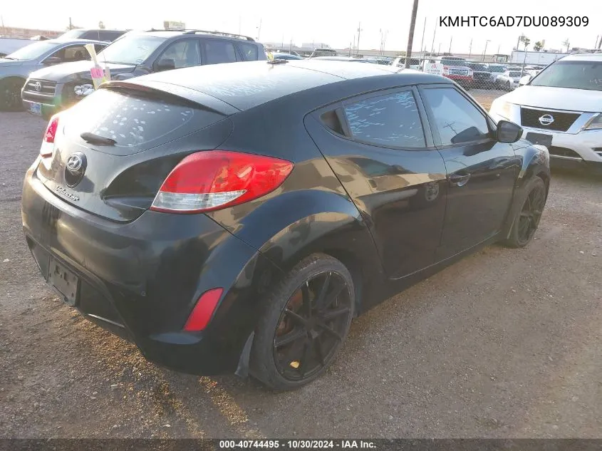 2013 Hyundai Veloster Base W/Gray VIN: KMHTC6AD7DU089309 Lot: 40744495