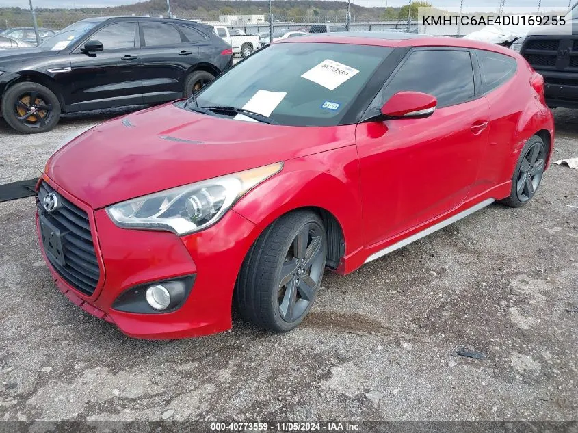 KMHTC6AE4DU169255 2013 Hyundai Veloster Turbo W/Black