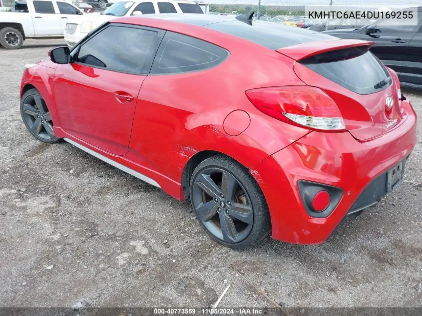 KMHTC6AE4DU169255 2013 Hyundai Veloster Turbo W/Black