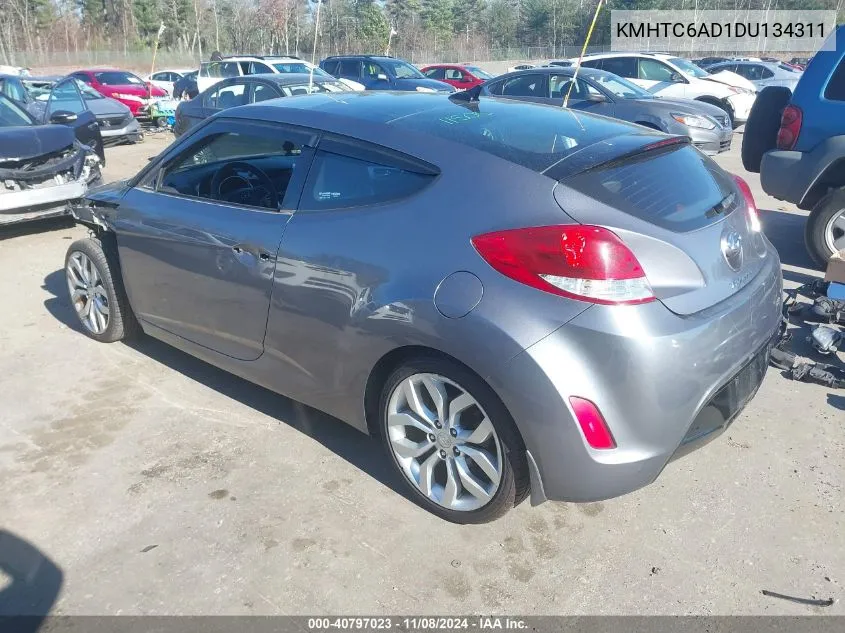 2013 Hyundai Veloster Base W/Black VIN: KMHTC6AD1DU134311 Lot: 40797023