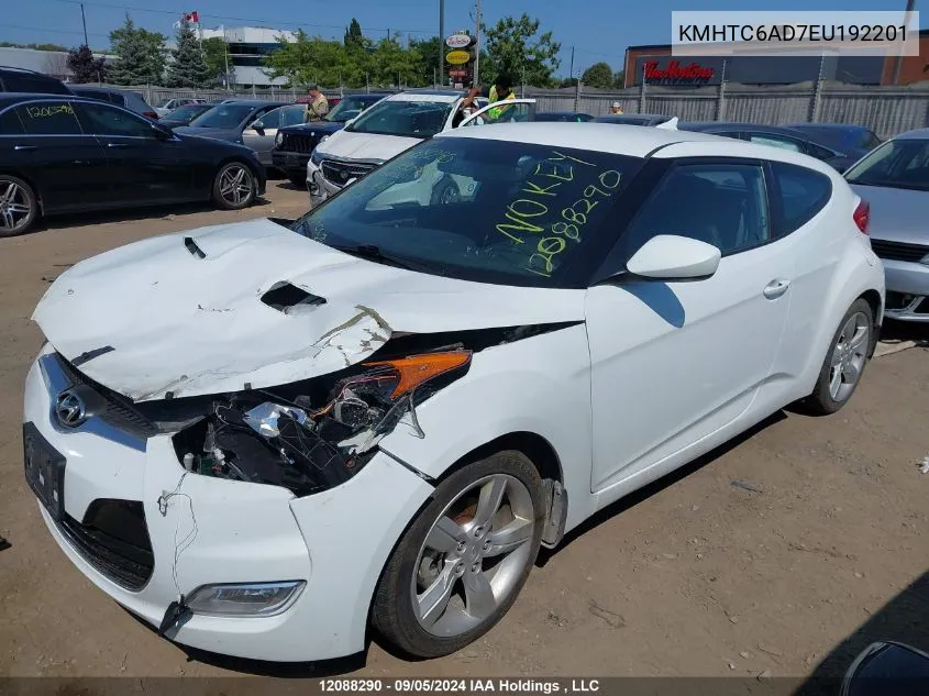 KMHTC6AD7EU192201 2014 Hyundai Veloster