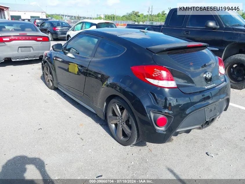 KMHTC6AE5EU199446 2014 Hyundai Veloster Turbo W/Blue