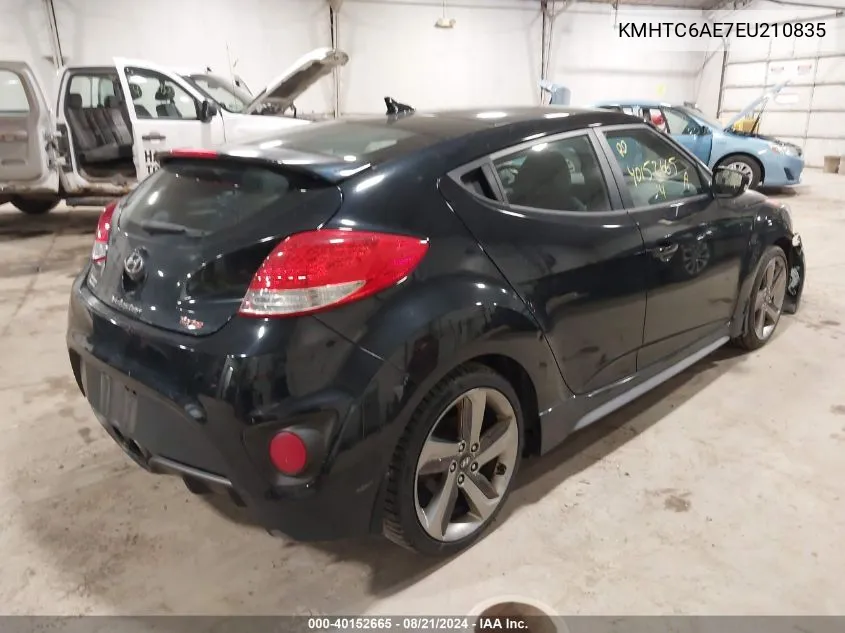 KMHTC6AE7EU210835 2014 Hyundai Veloster Turbo W/Black