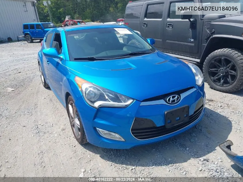 2014 Hyundai Veloster Base W/Black VIN: KMHTC6AD7EU184096 Lot: 40162222