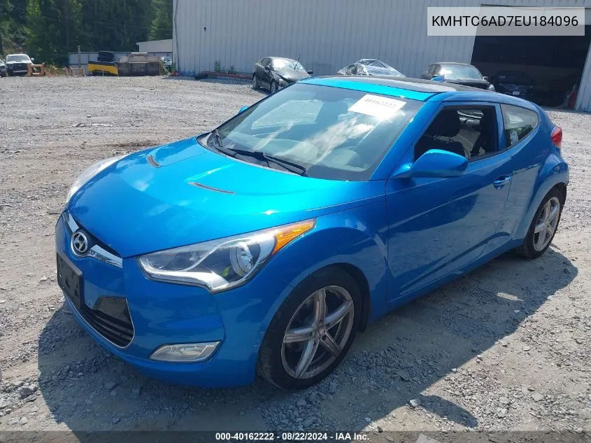 2014 Hyundai Veloster Base W/Black VIN: KMHTC6AD7EU184096 Lot: 40162222