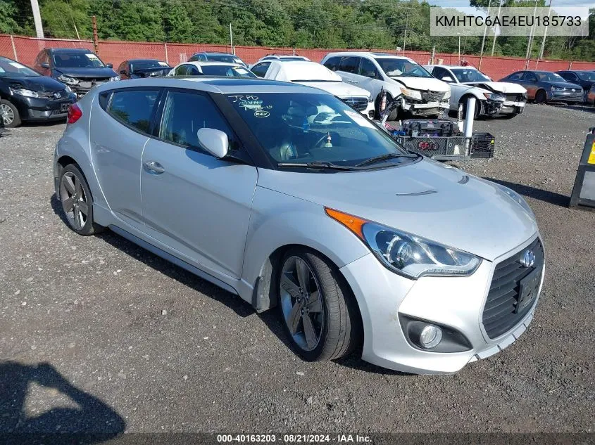 KMHTC6AE4EU185733 2014 Hyundai Veloster Turbo W/Blue