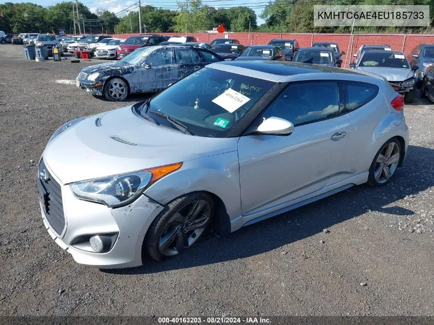 KMHTC6AE4EU185733 2014 Hyundai Veloster Turbo W/Blue