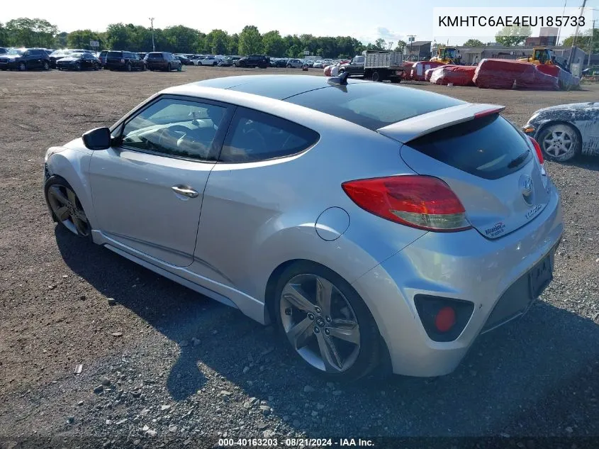 KMHTC6AE4EU185733 2014 Hyundai Veloster Turbo W/Blue