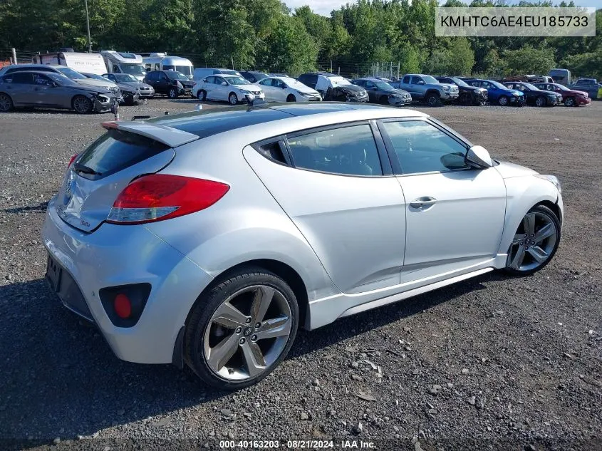 KMHTC6AE4EU185733 2014 Hyundai Veloster Turbo W/Blue