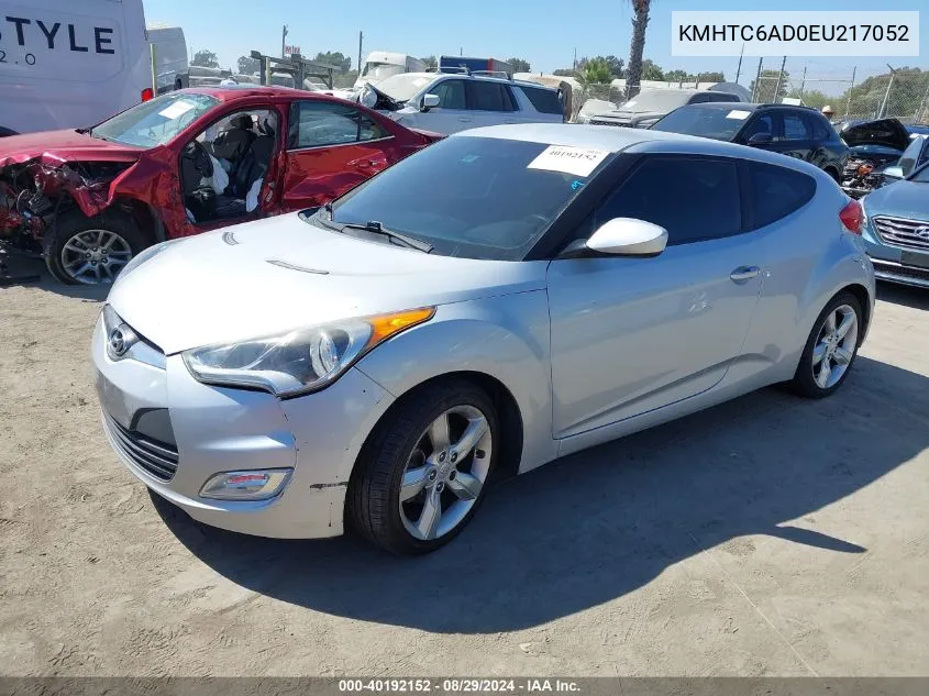 2014 Hyundai Veloster Base W/Black/Base W/Gray/Base W/Red/Re:flex W/Black/Re:flex W/Red VIN: KMHTC6AD0EU217052 Lot: 40192152