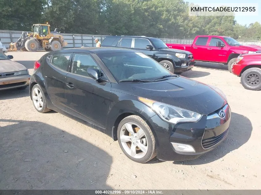 KMHTC6AD6EU212955 2014 Hyundai Veloster Base W/Gray