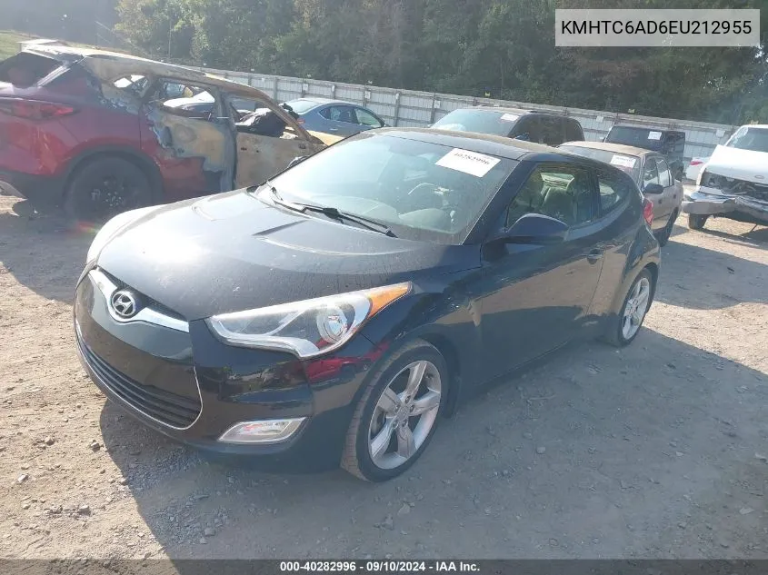 2014 Hyundai Veloster Base W/Gray VIN: KMHTC6AD6EU212955 Lot: 40282996