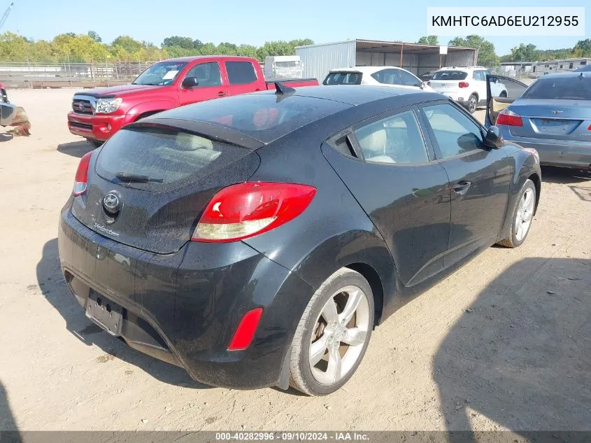 KMHTC6AD6EU212955 2014 Hyundai Veloster Base W/Gray