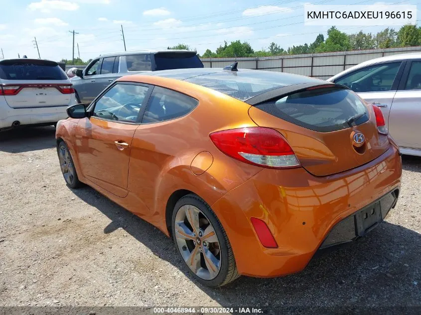 2014 Hyundai Veloster VIN: KMHTC6ADXEU196615 Lot: 40468944