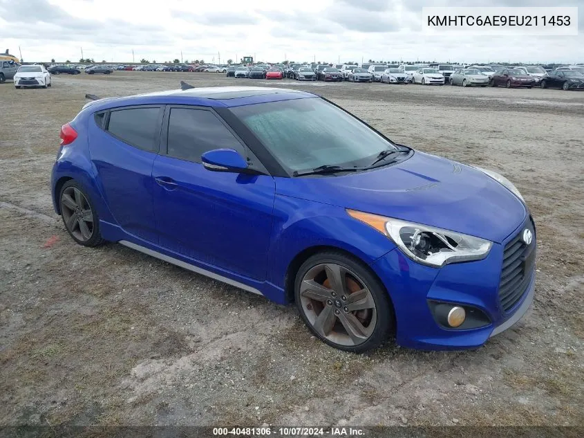 2014 Hyundai Veloster Turbo VIN: KMHTC6AE9EU211453 Lot: 40481306