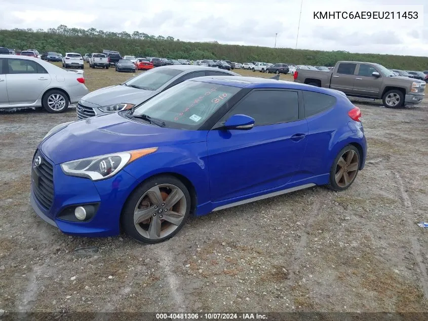 2014 Hyundai Veloster Turbo VIN: KMHTC6AE9EU211453 Lot: 40481306