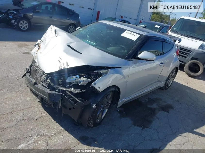 2014 Hyundai Veloster Turbo W/Black VIN: KMHTC6AE4EU185487 Lot: 40509819