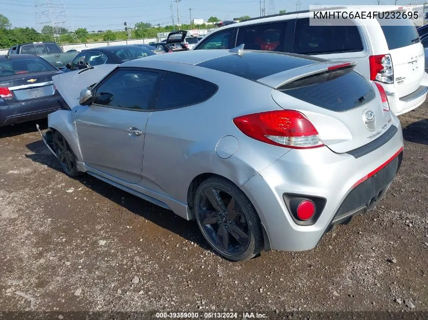 2015 Hyundai Veloster Turbo VIN: KMHTC6AE4FU232695 Lot: 39359030