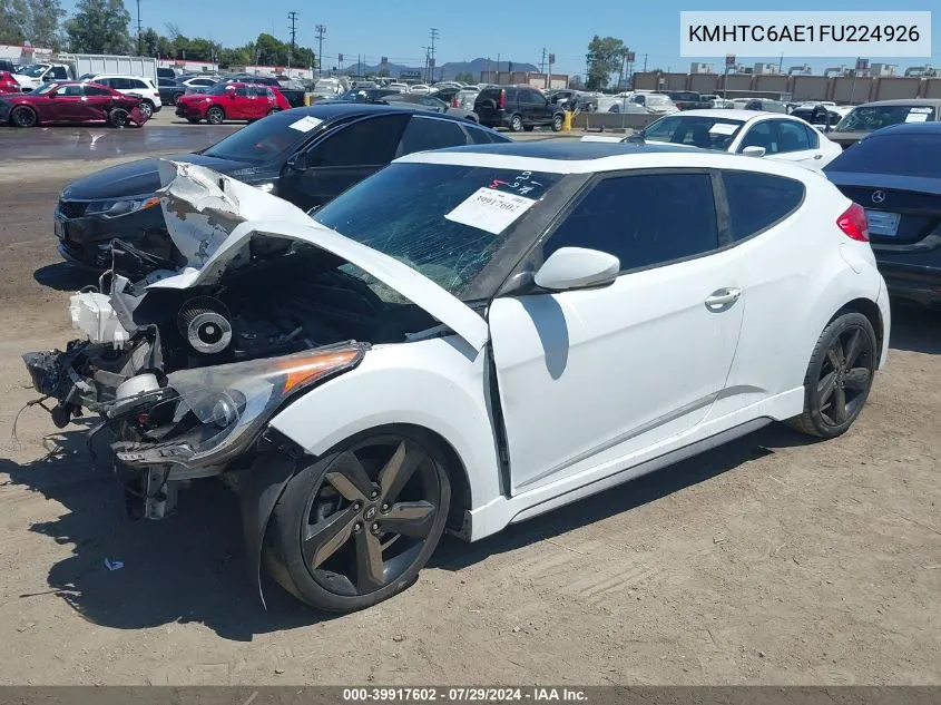 KMHTC6AE1FU224926 2015 Hyundai Veloster Turbo