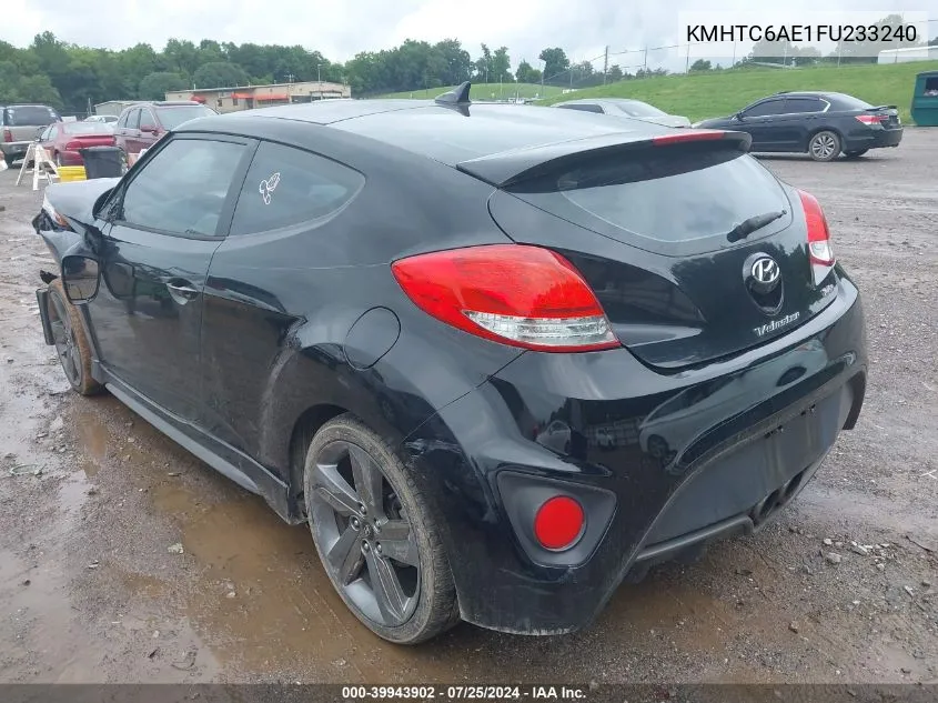 KMHTC6AE1FU233240 2015 Hyundai Veloster Turbo