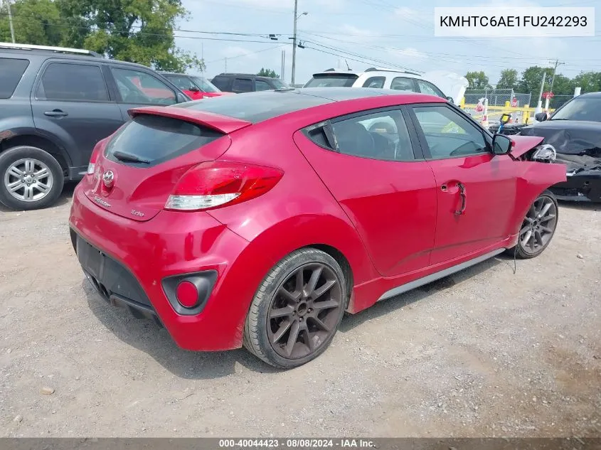 2015 Hyundai Veloster Turbo VIN: KMHTC6AE1FU242293 Lot: 40044423