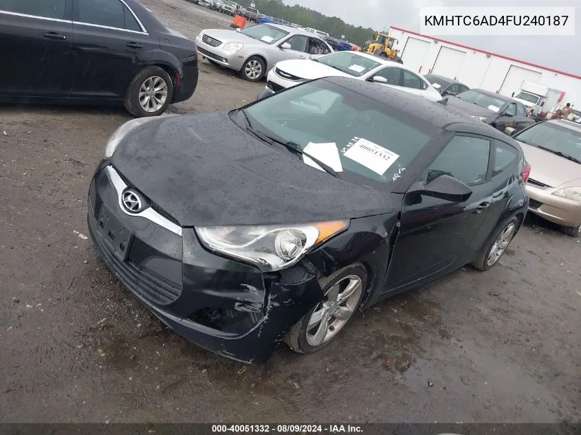 KMHTC6AD4FU240187 2015 Hyundai Veloster